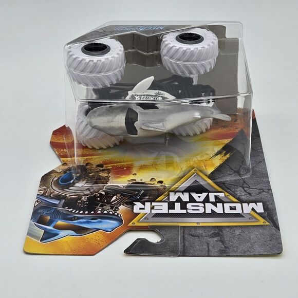 Spin Master Monster Jam Megalodon 2025 Series 1 White Truck New - Picture 6 of 8